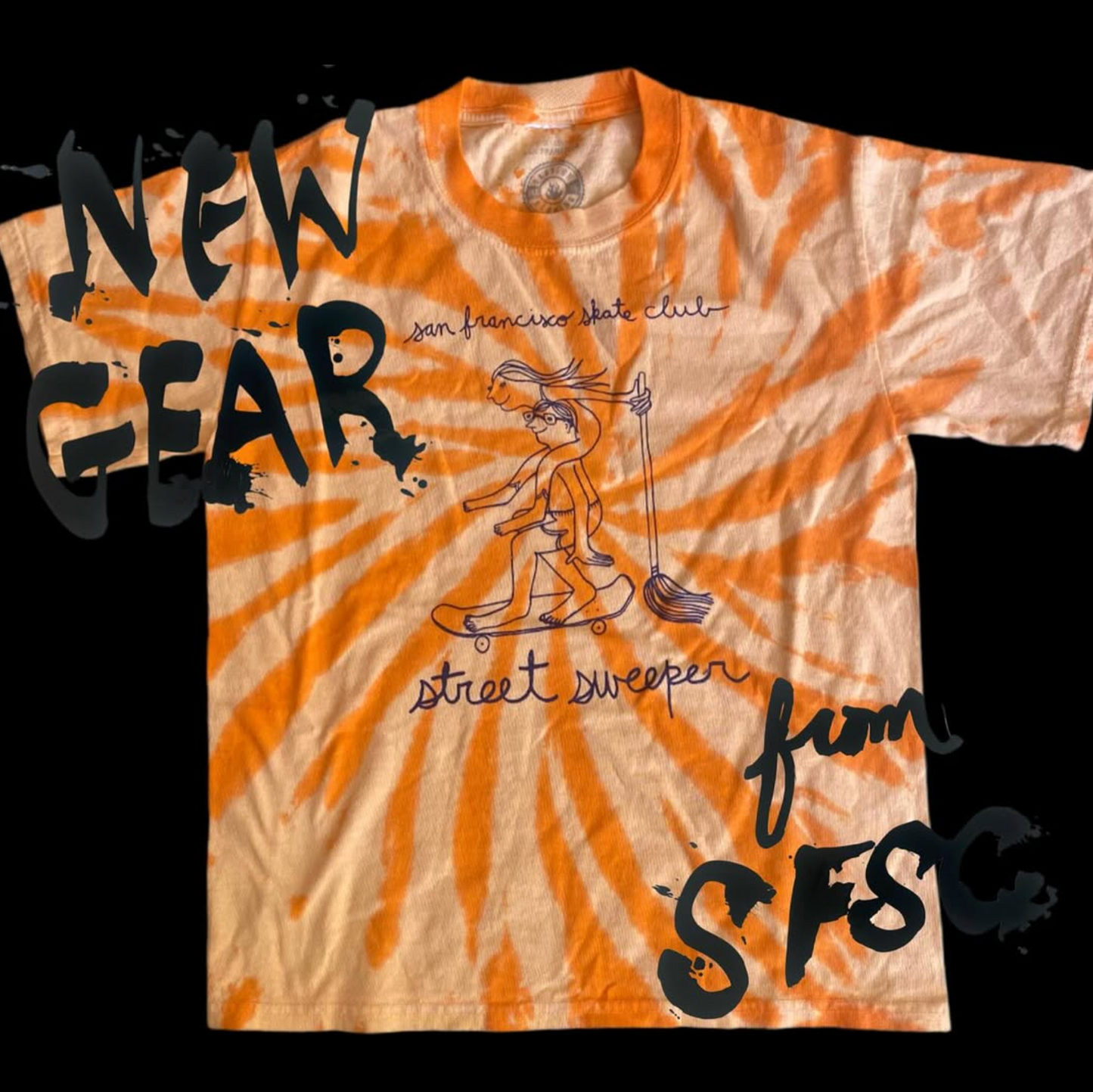 Youth Orange Tie Dye T Shirt