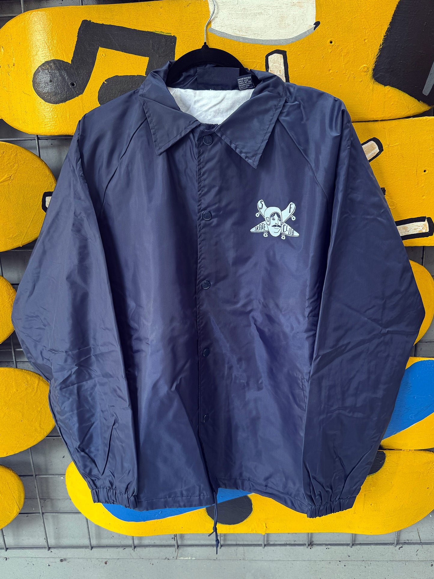 Mustache Man Navy Coaches Jacket